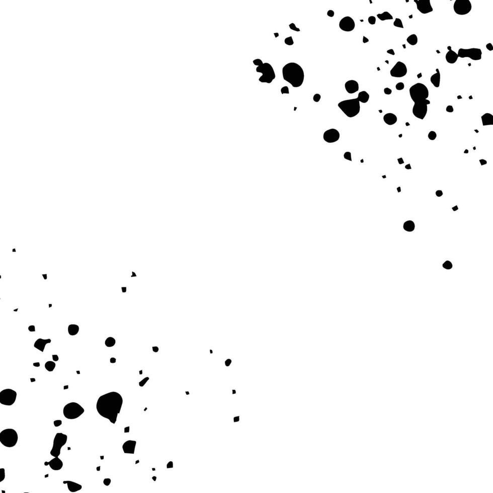 Splatter black brush splash on transparent background. vector