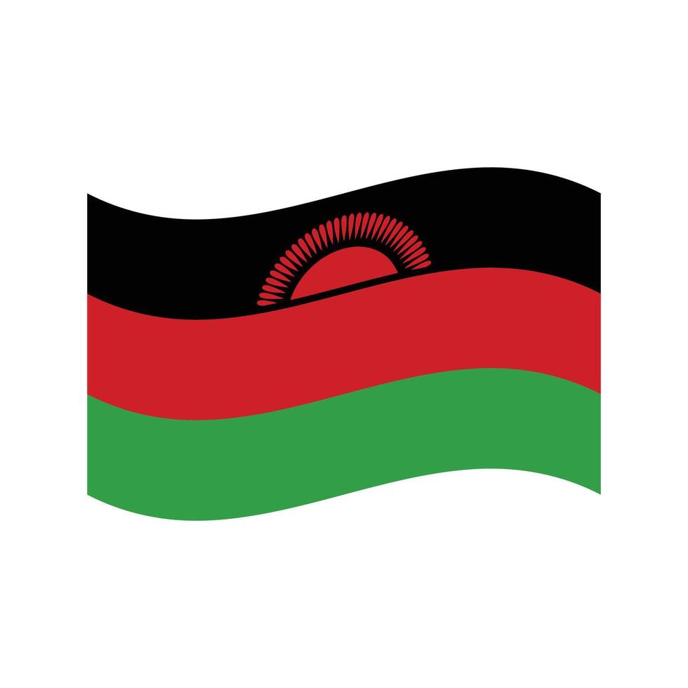 Malawi waving flag design illustration vector