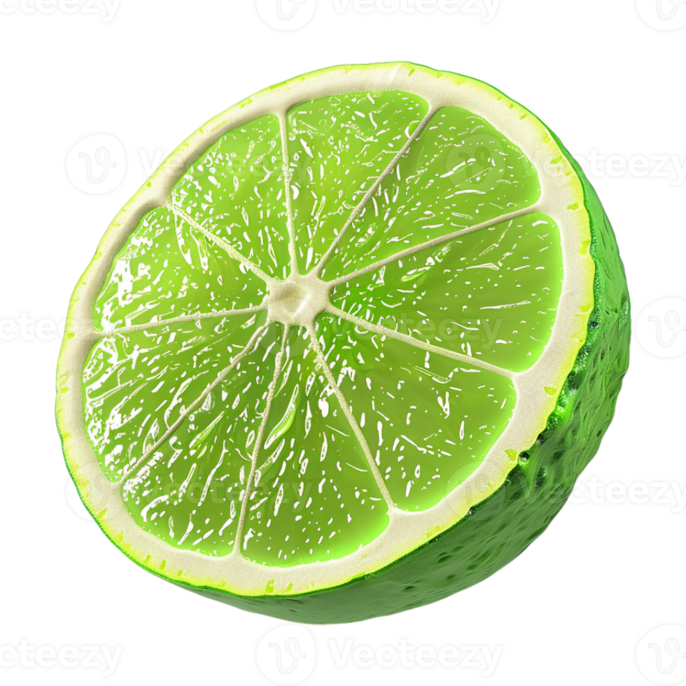 Lemon Slice on Transparent Background png