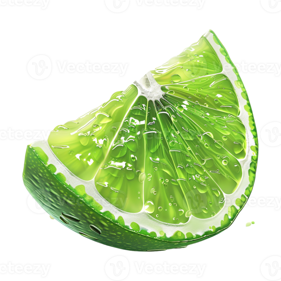Lemon Slice on Transparent Background png