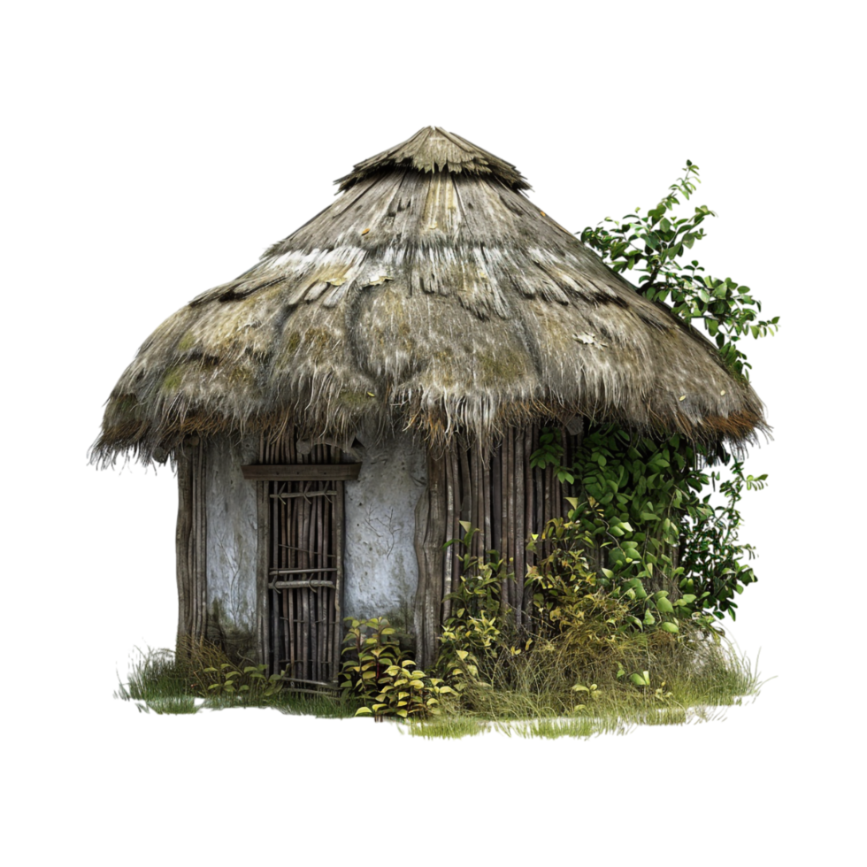 Wooden Hut House on Transparent Background png