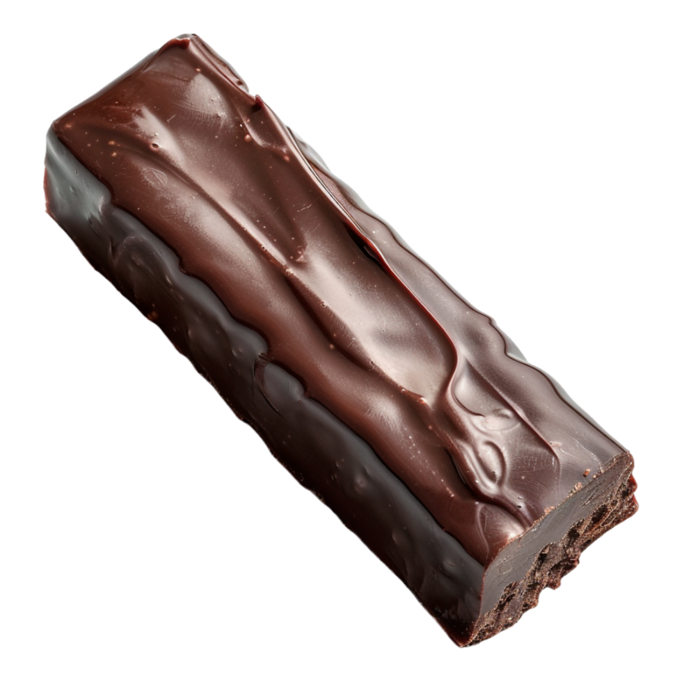 Plain Chocolate Slice on Transparent Background png
