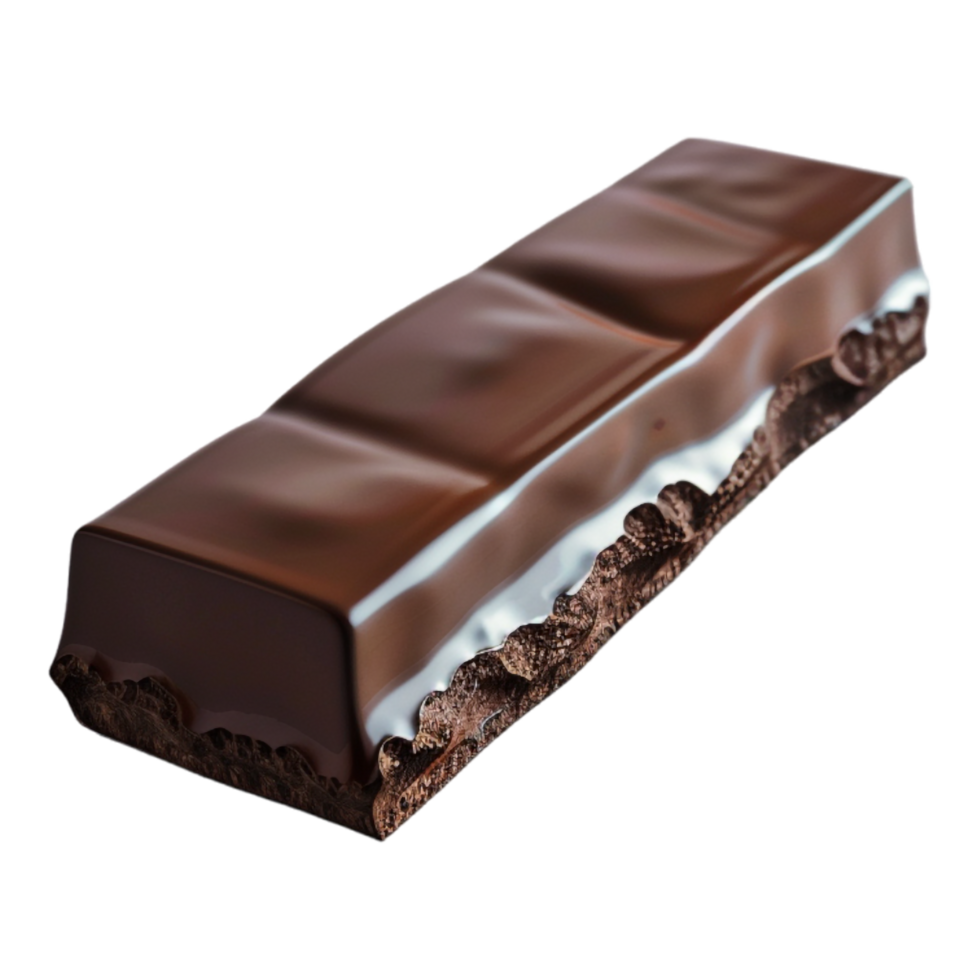 Plain Chocolate Slice on Transparent Background png