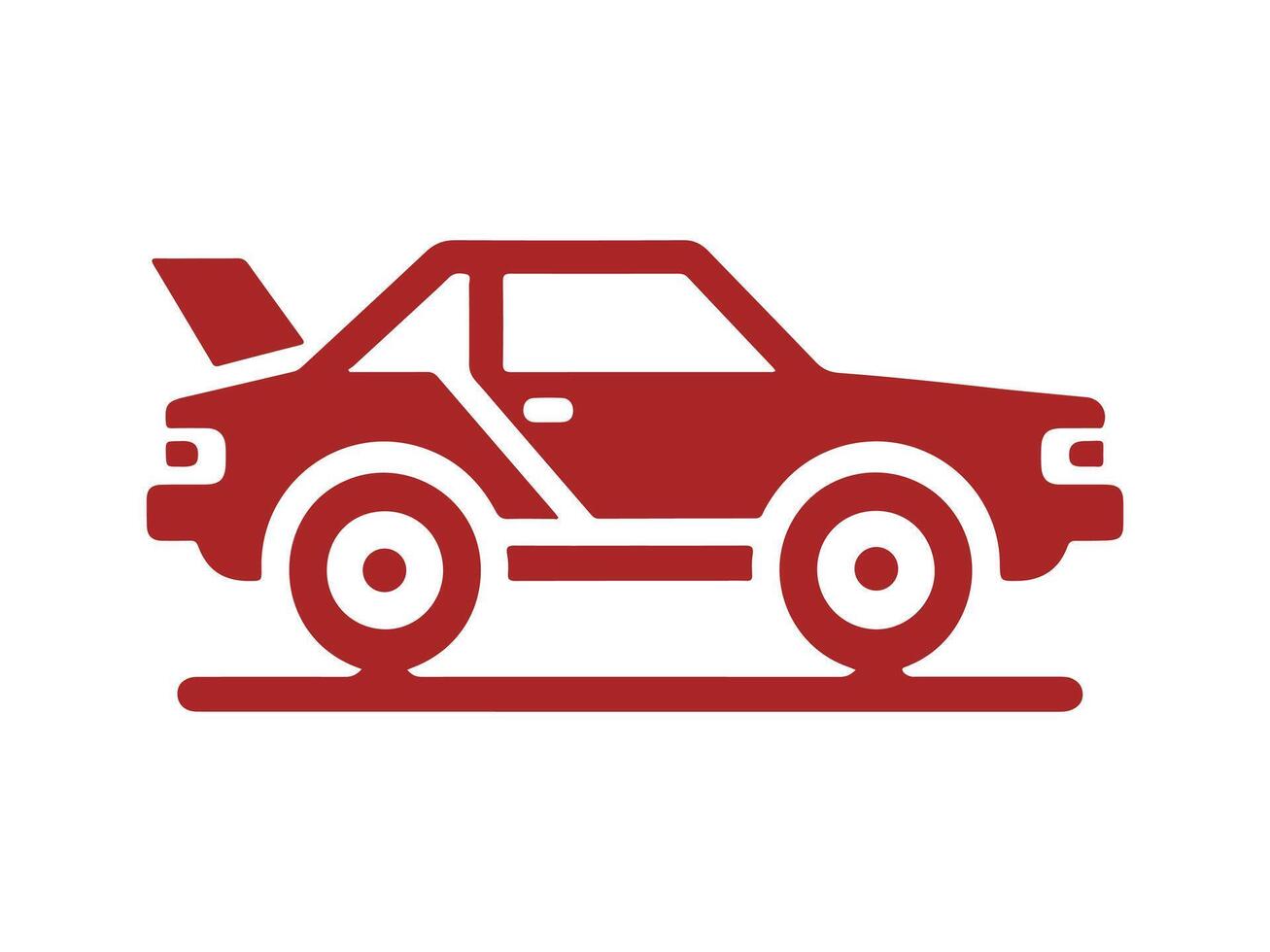 a red car icon on a white background vector