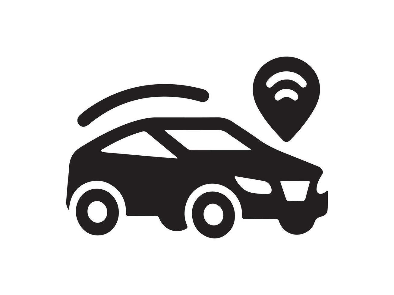 car with wifi icon, illustration vector