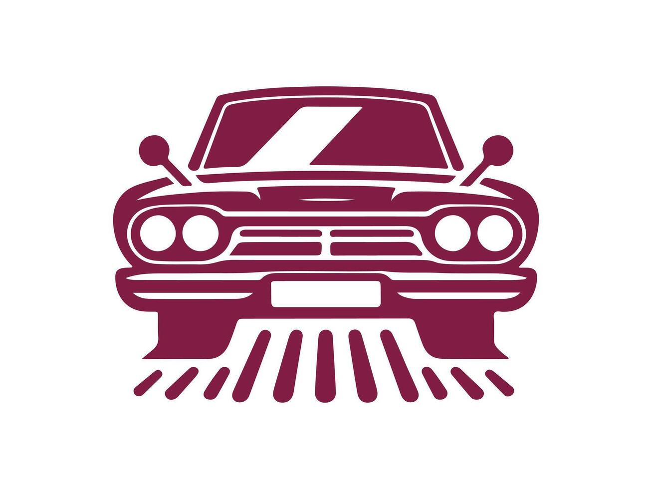 a car is shown in a maroon color vector