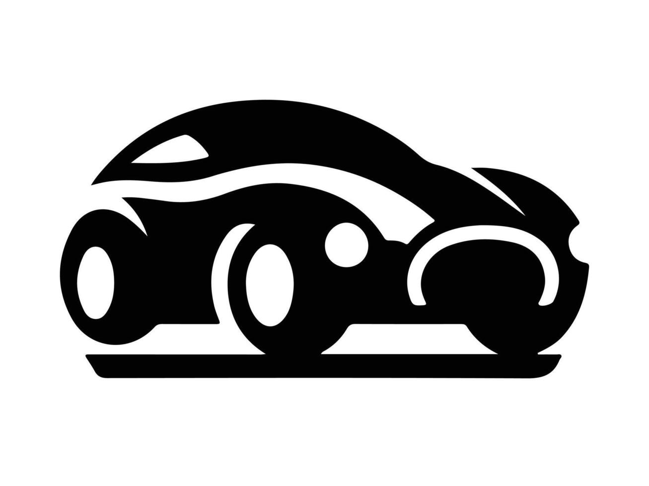 a black and white car icon on a white background vector