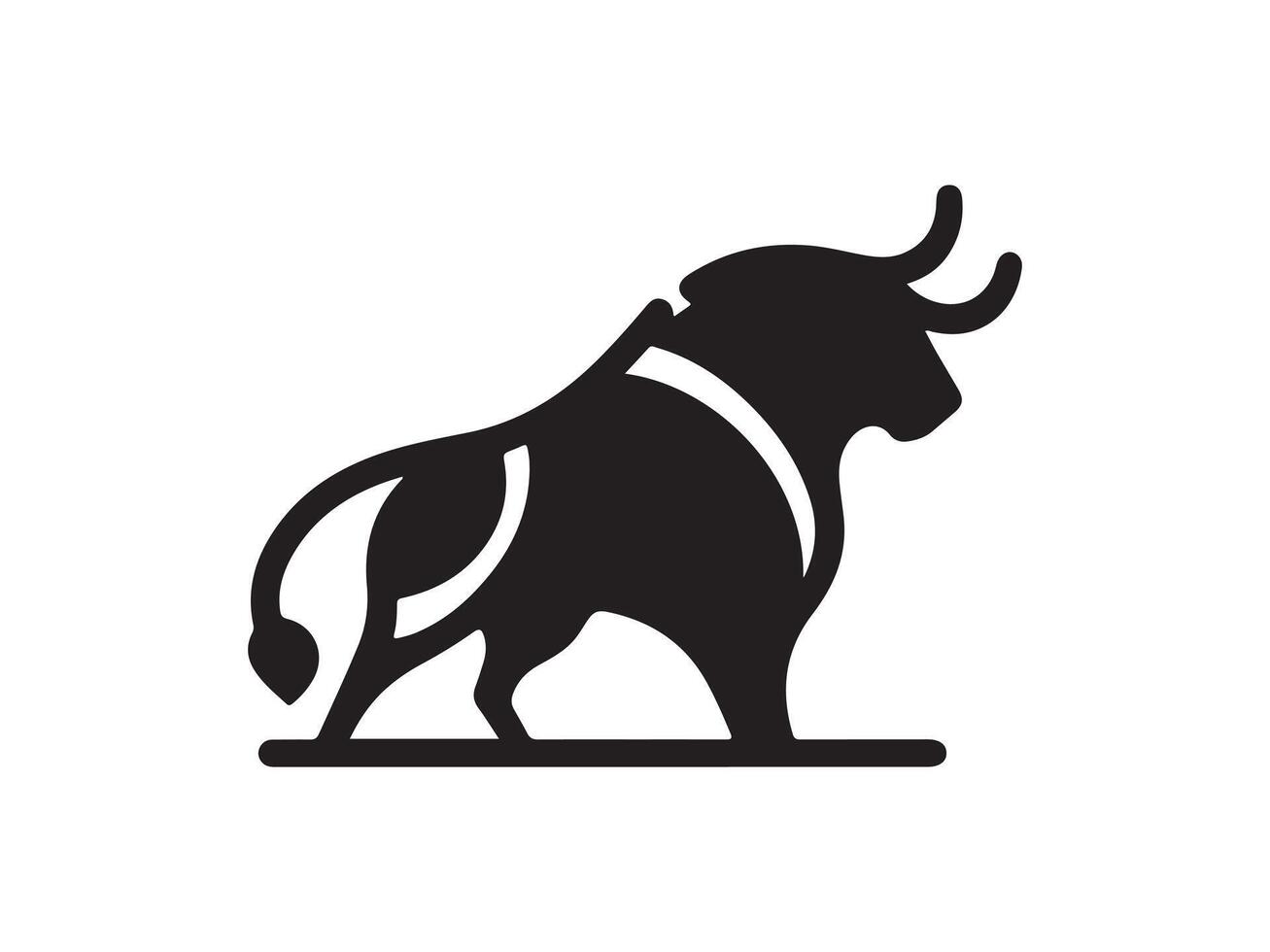 bull icon illustration on white background vector