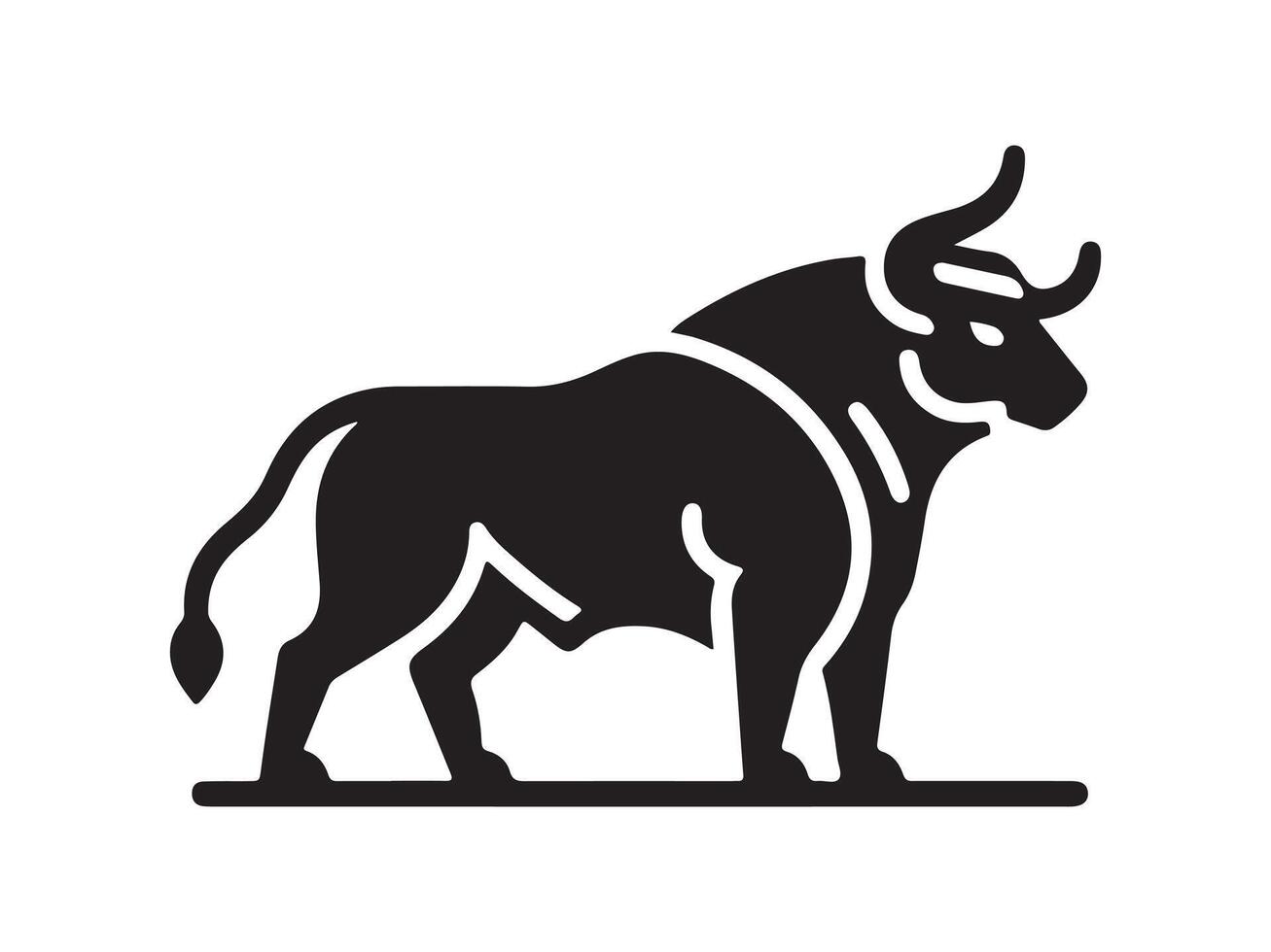 bull icon illustration on white background vector