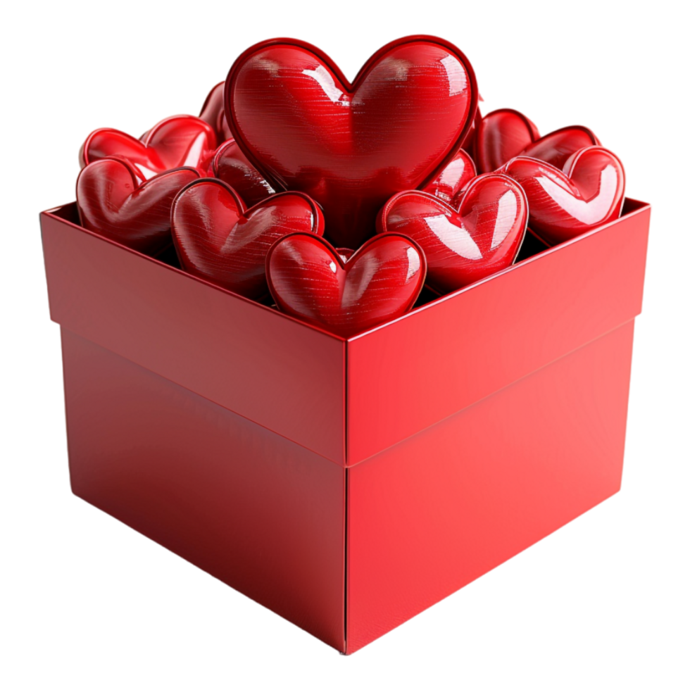 Beautiful Gift Box For Valentine Day on Transparent Background png