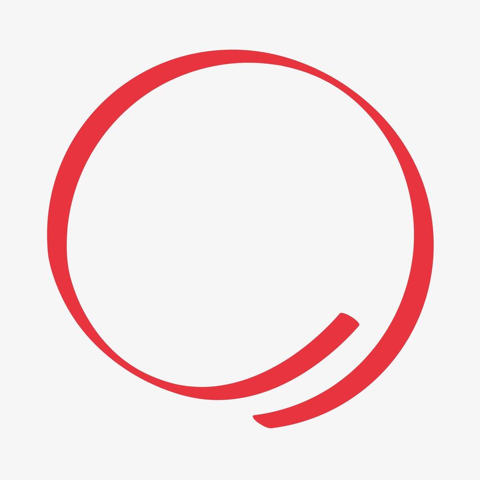 Red circle pen draw. Highlight pencil check. Message text buble. illustration on white background vector