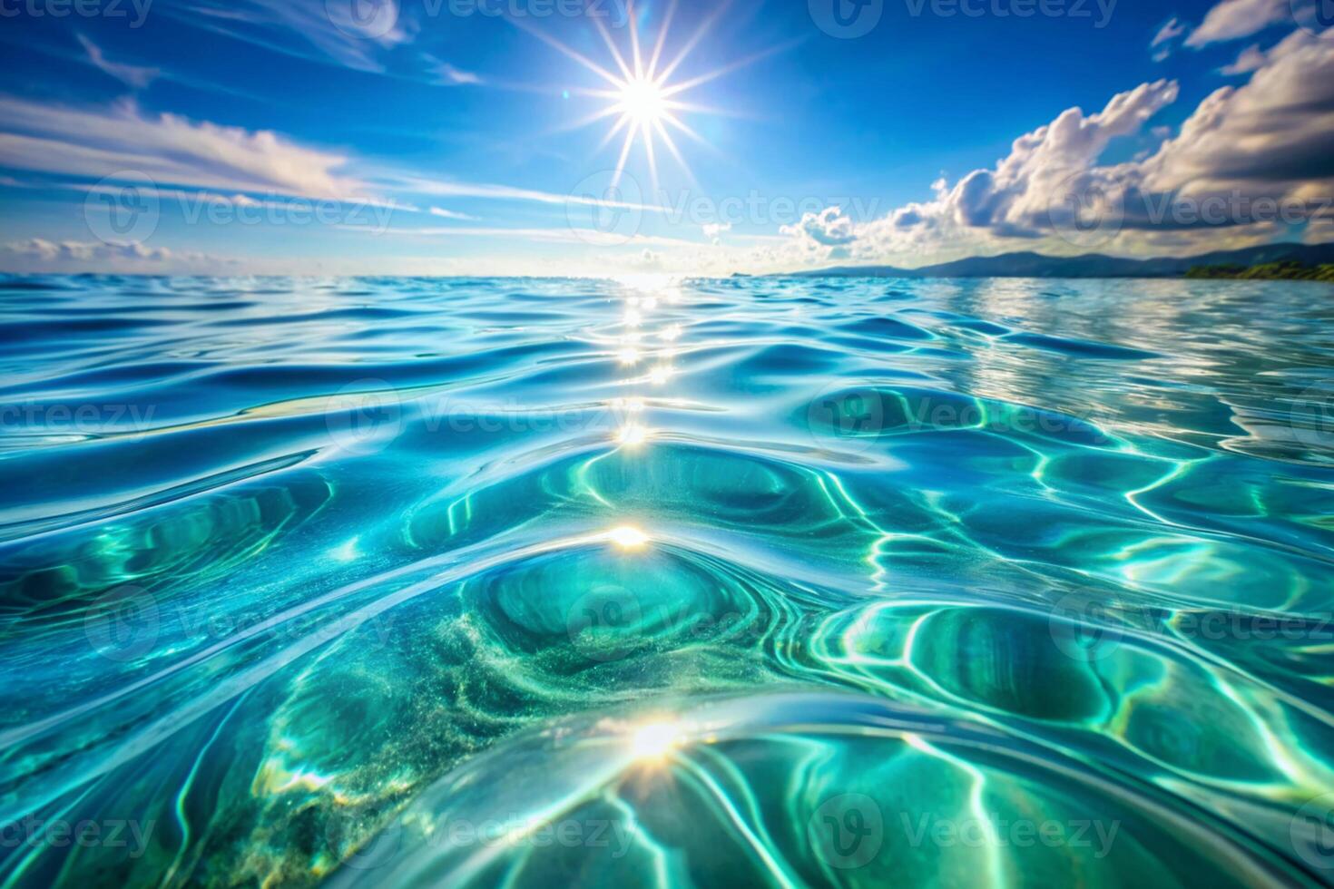 Blue sea water background photo