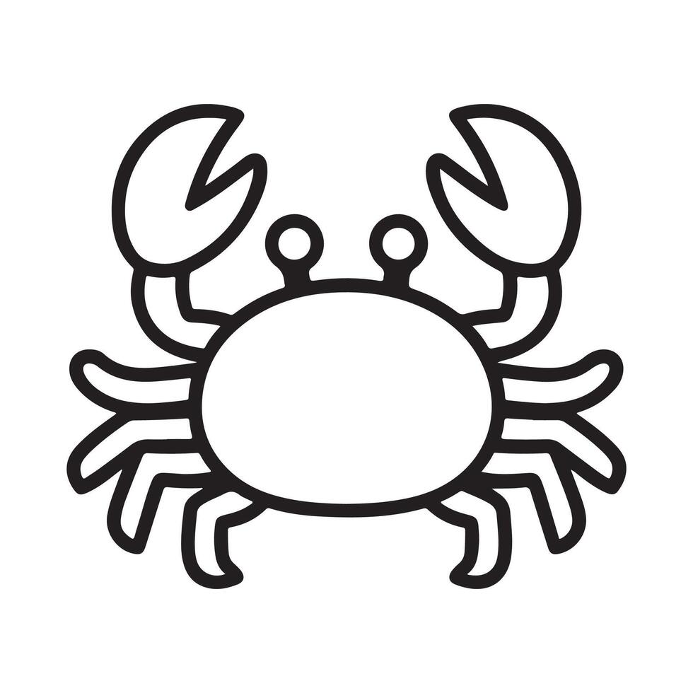 line art of a crab vector