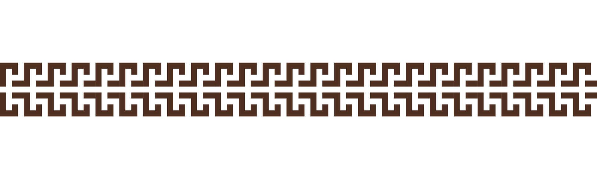 Greek key seamless border pattern collection. Decorative ancient meander, Greece ornament with repeated geometric motifs vector