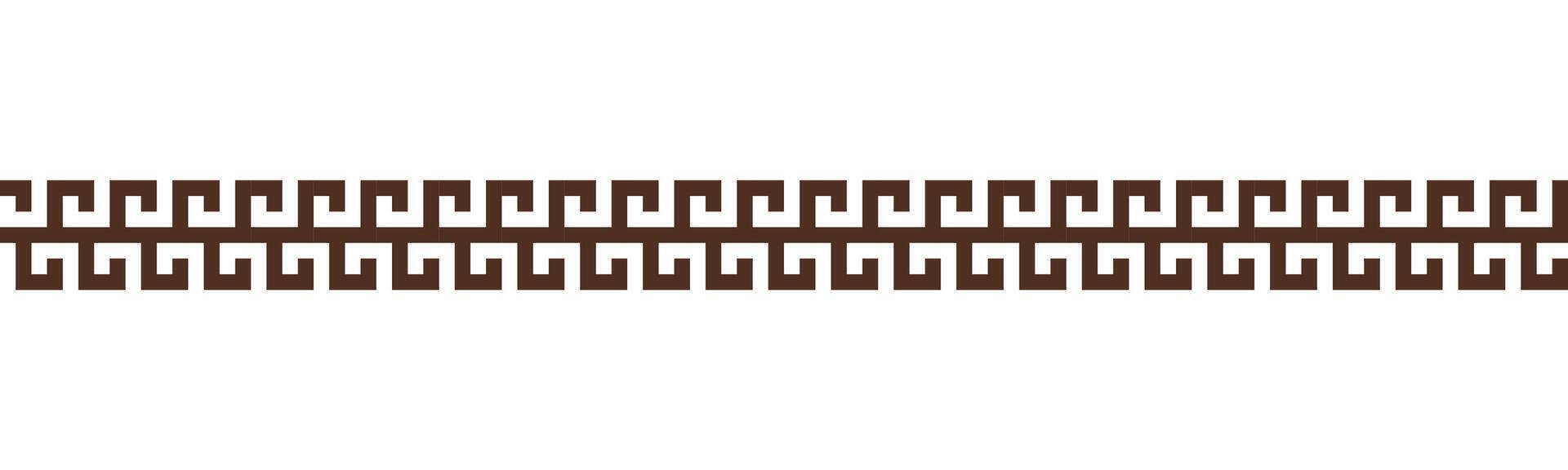 Greek key seamless border pattern collection. Decorative ancient meander, Greece ornament with repeated geometric motifs vector