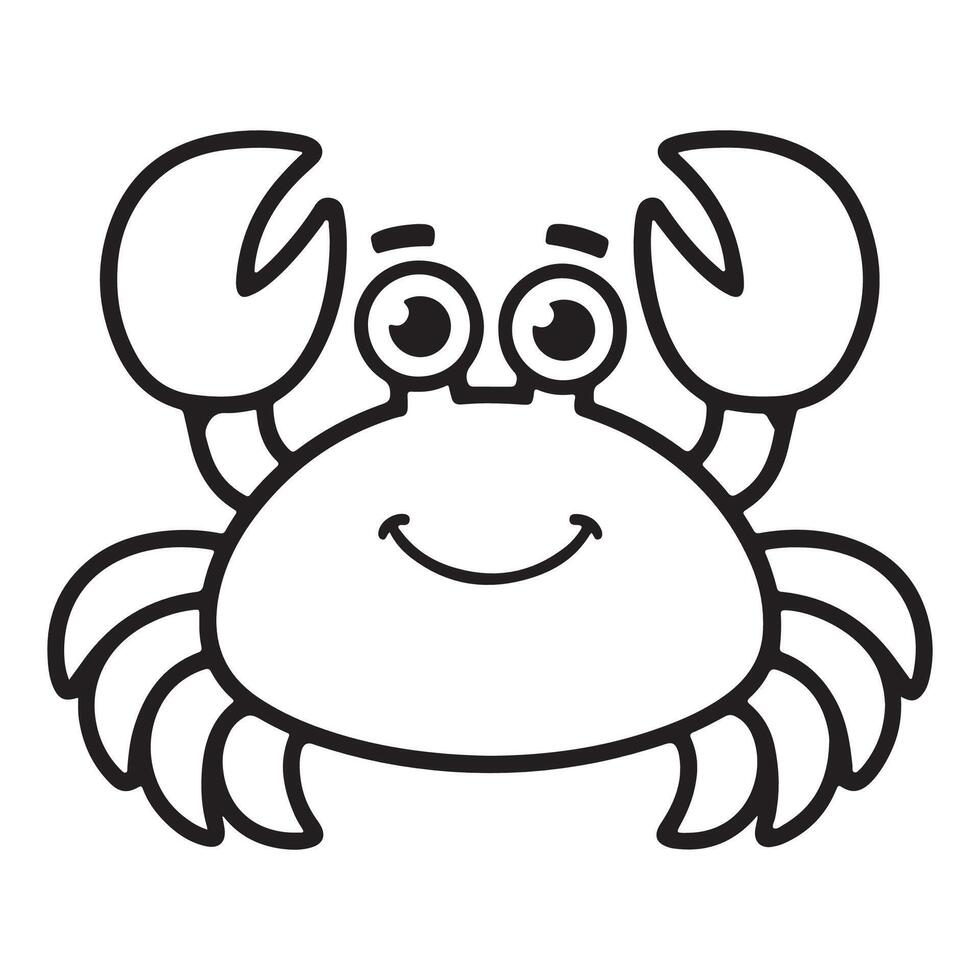 line art of a crab vector