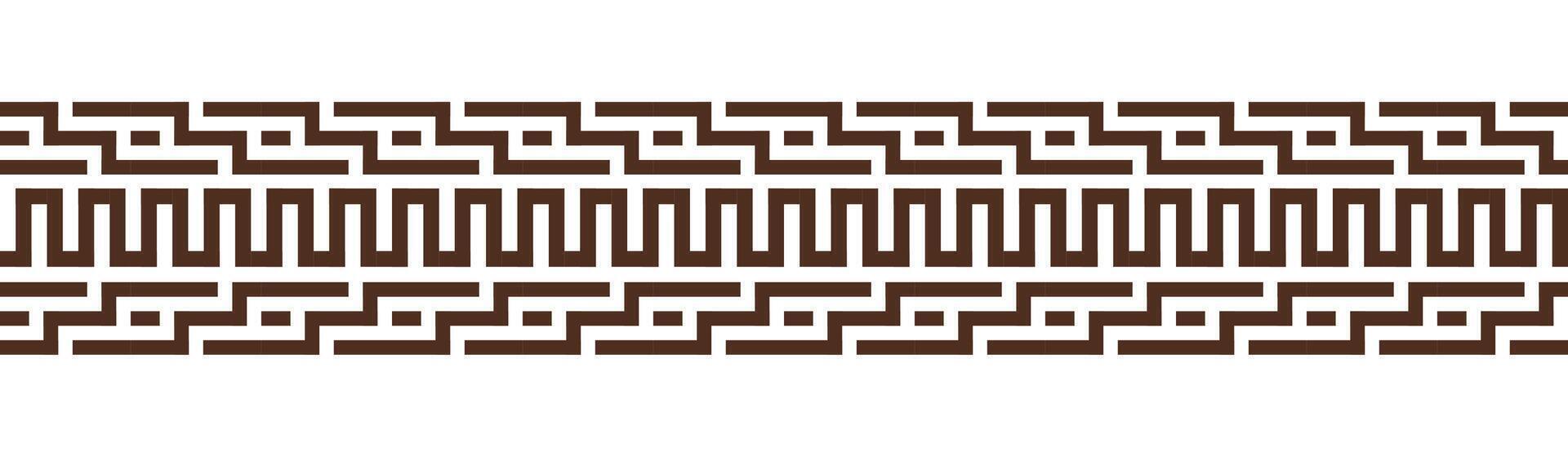 Greek key seamless border pattern collection. Decorative ancient meander, Greece ornament with repeated geometric motifs vector