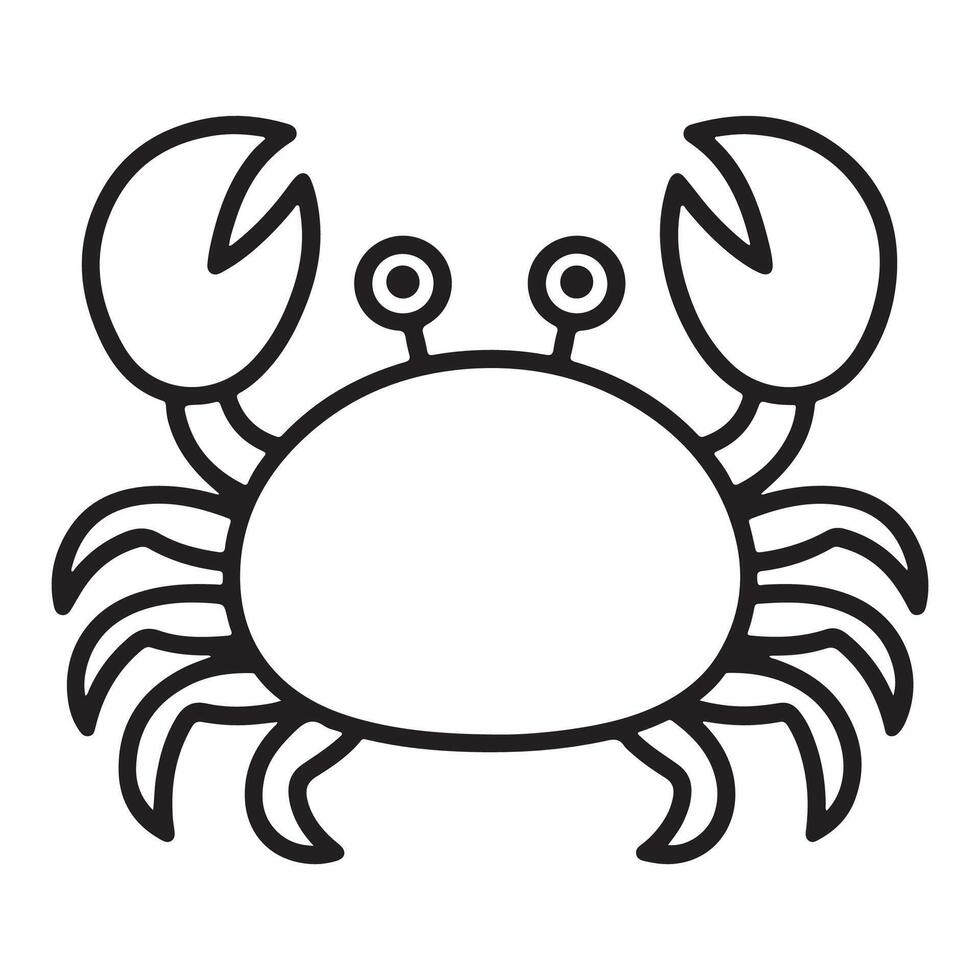 line art of a crab vector