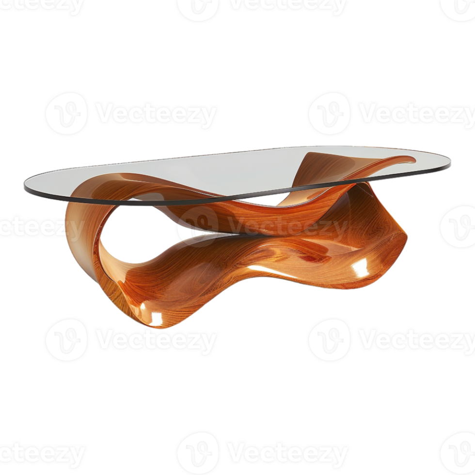 Shiny Wooden Table on Transparent Background png