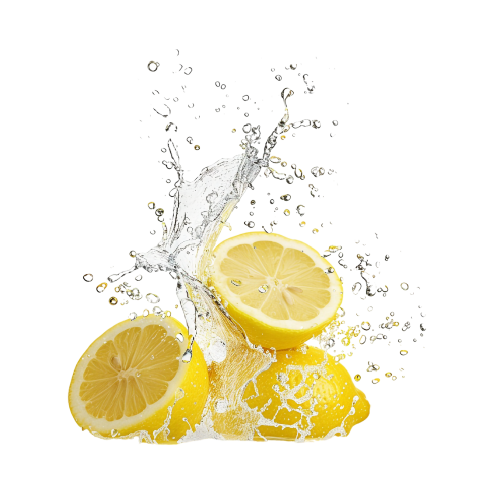 Lemon Slice With Water on Transparent Background png