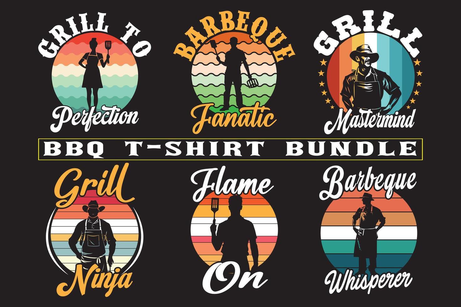 Barbeque t shirt design, High quality , Barbeque family, picnic party, grill master t shirt bundle, print on demand vector