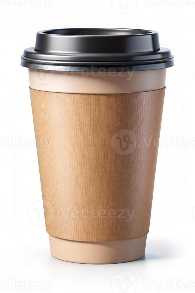 Mockup of Coffee cup to go isolated on white background photo
