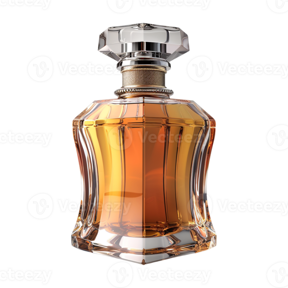 Glass Perfume Bottle on Transparent Background png