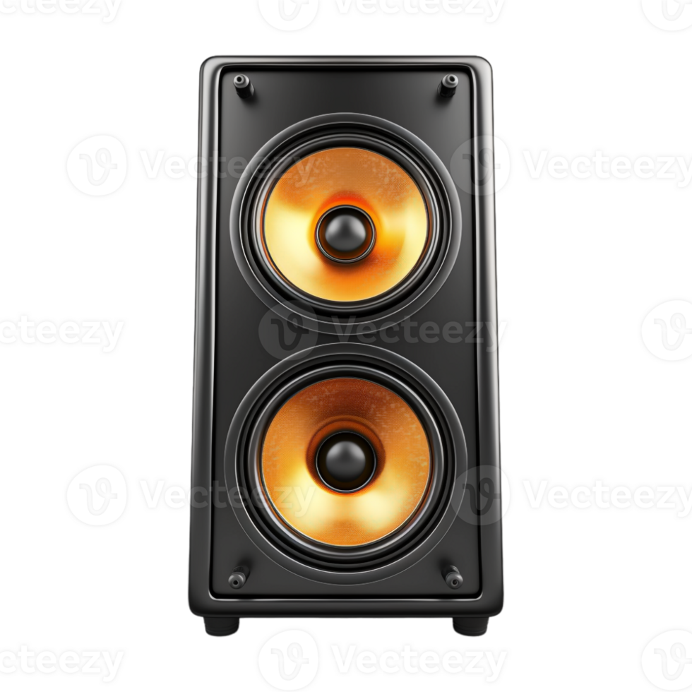 Neon Light Beautiful Music or Sound Speakers on Transparent Background png