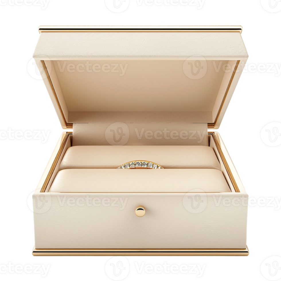 Box for Couple Ring on Transparent Background png