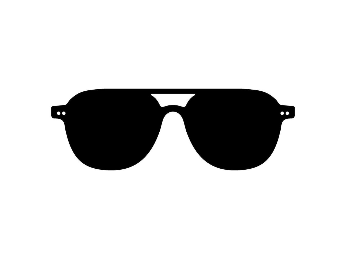 Sun Eye Glasses Silhouette, Front View, Flat Style, can use for Pictogram, Logo Gram, Apps, Art Illustration, Template for Avatar Profile Image, Website, or Graphic Design Element vector