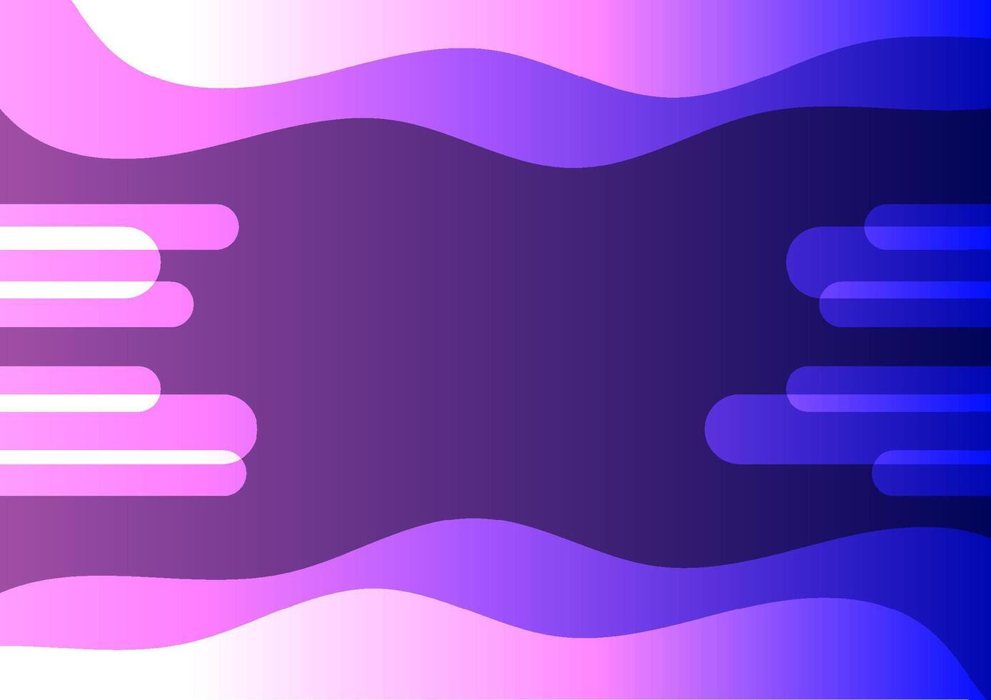 Flowing smooth wave pattern on a blue and purple background. Internet network and communication signal technology, fiber optic line. Science and music backdrop. vector