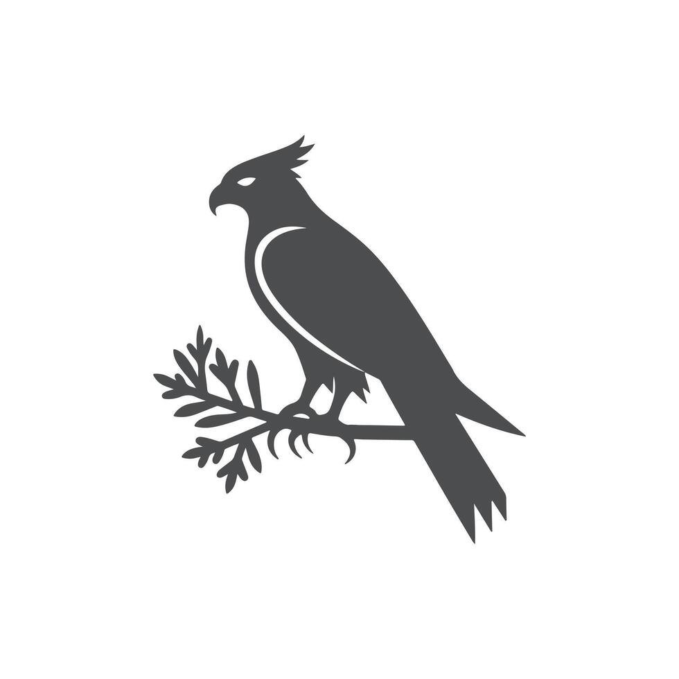 simple eye catching minimalist hawk bird silhouette, black and white, hawh bird, white background vector