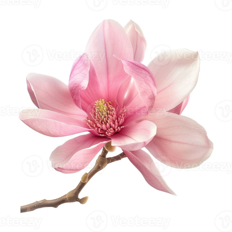 Magnolia liliiflora Plant on Transparent Background png