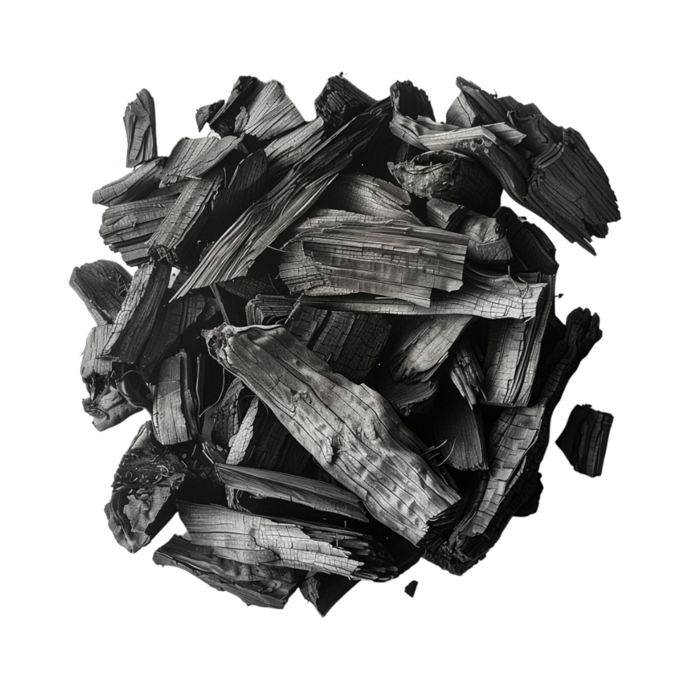 Chopped Coal Pieces on Transparent Background png