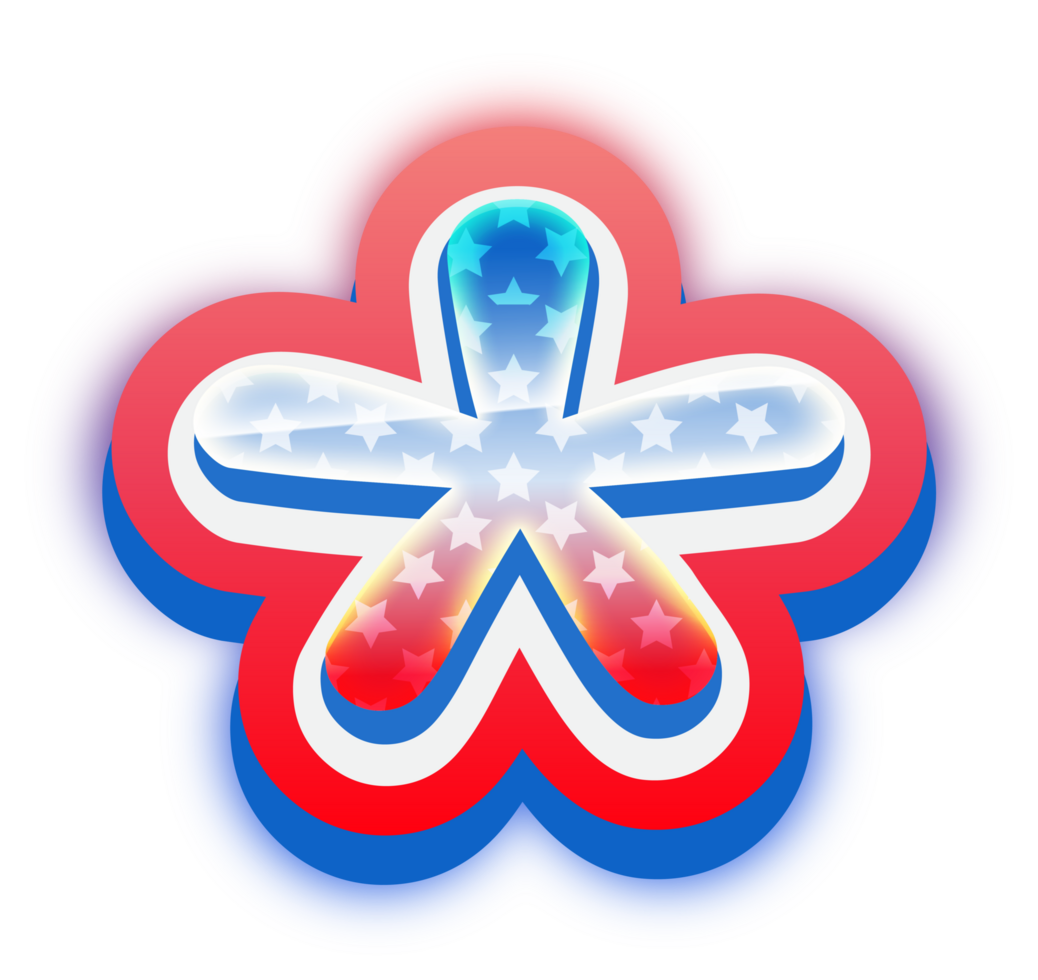 Asterisk, Red Blue Neon Alphabet png