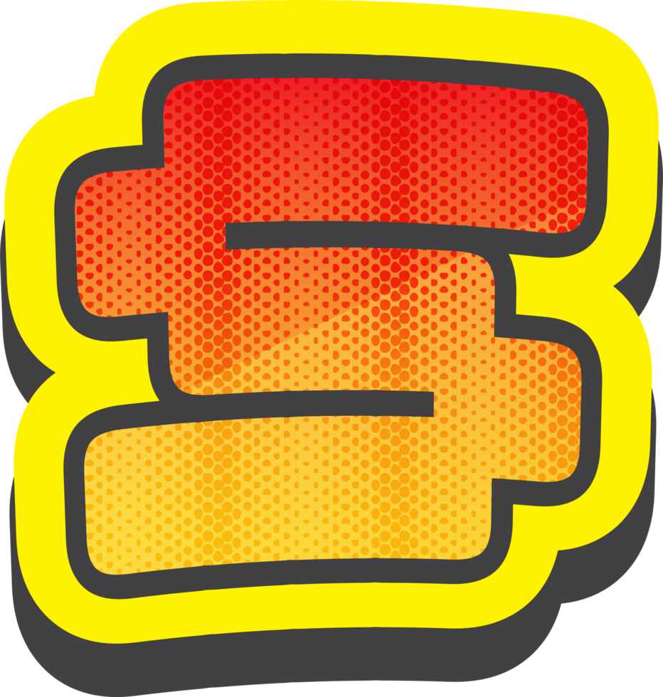 Letter S, Pixel Comic Alphabet png