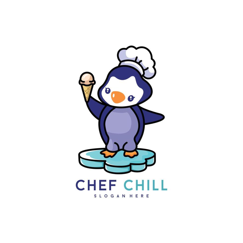 Chef Chill Logo Cartoon vector