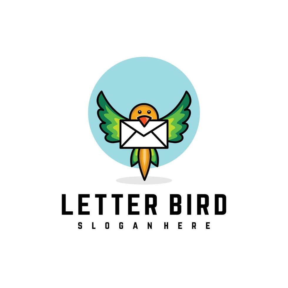 Letter Bird Logo Cartoon vector