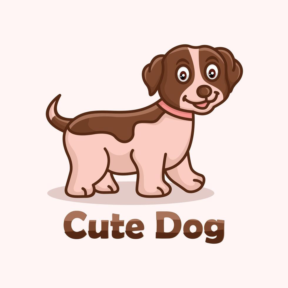 Cute Dog Logo Cartoon vector
