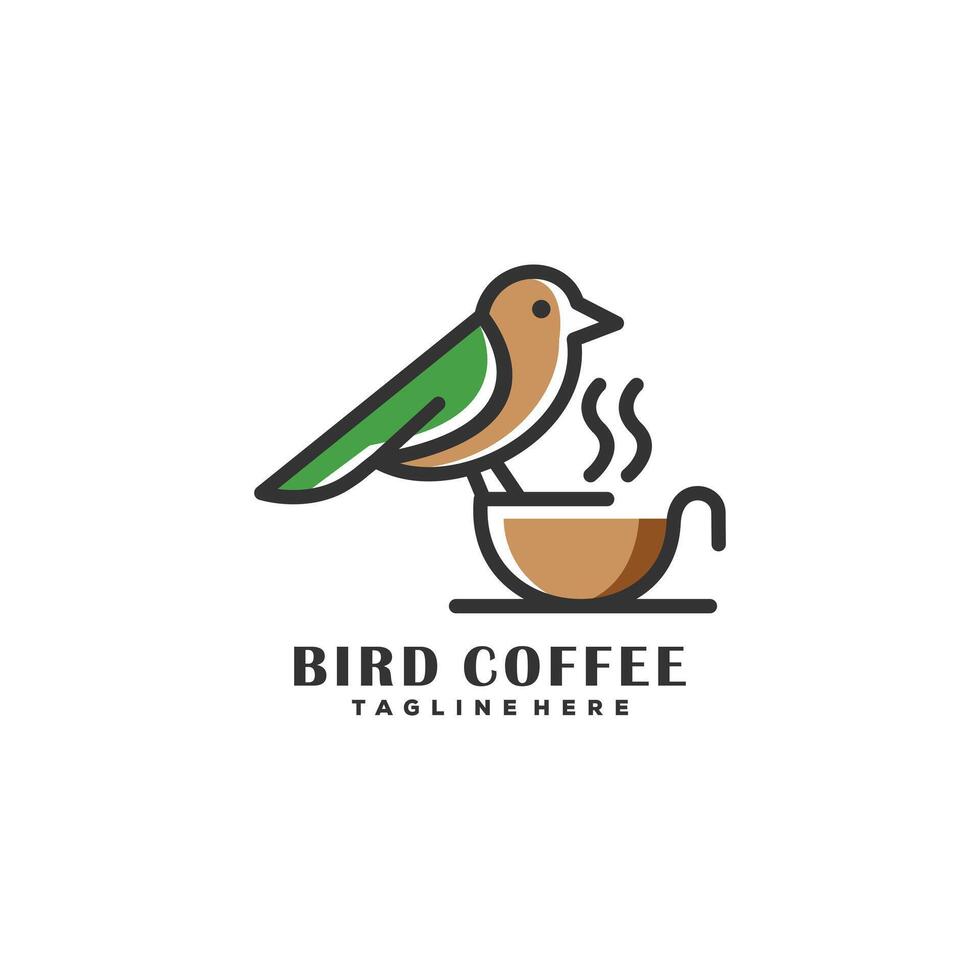 Bird Coffee Logo Design vector