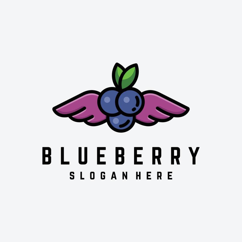 Blueberry Logo Design vector