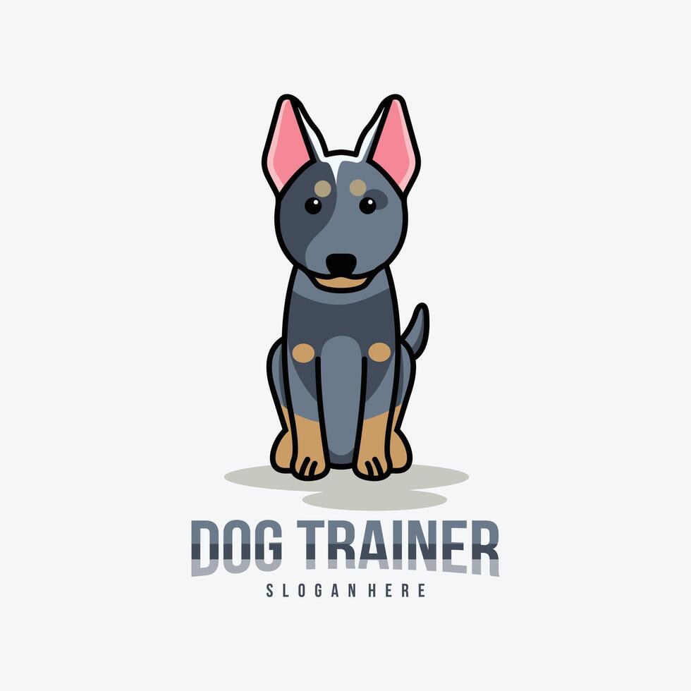 Dog Trainer Logo Cartoon vector