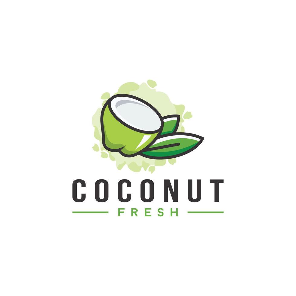 Coconut Fresh Logo Design vector