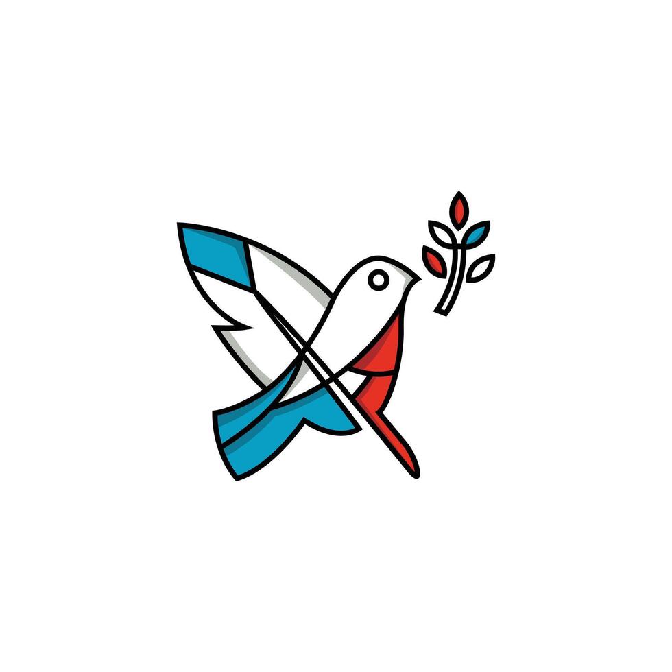 Line Bird Logo Design vector