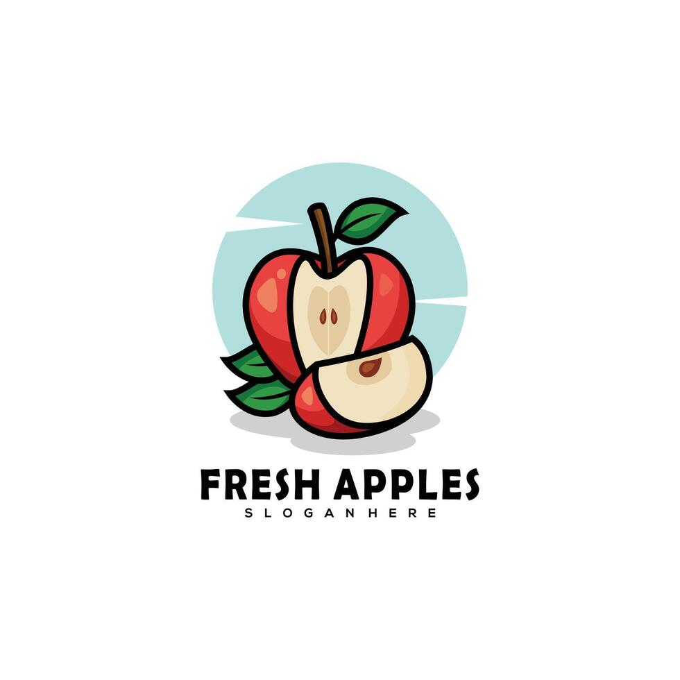 Fresh Apples Logo Design vector