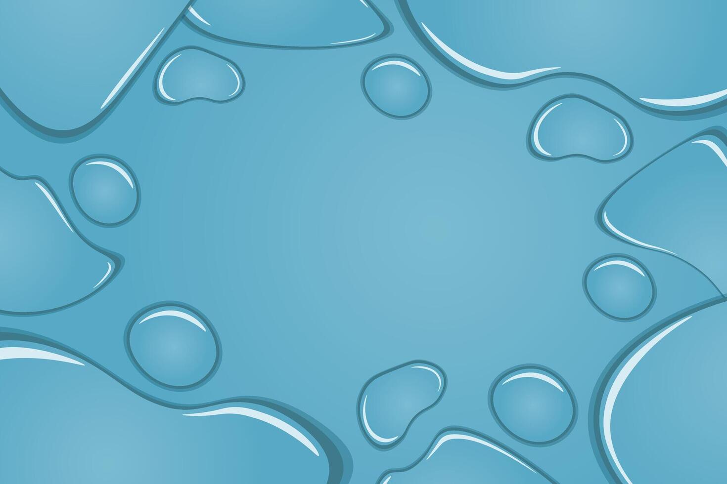 Liquid Border of Water rain drops on window. Banner shower condensation on glass. Realistic droplets frame vector