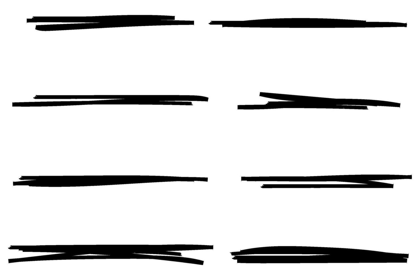 Set of hand drawn scribbles, design element vector