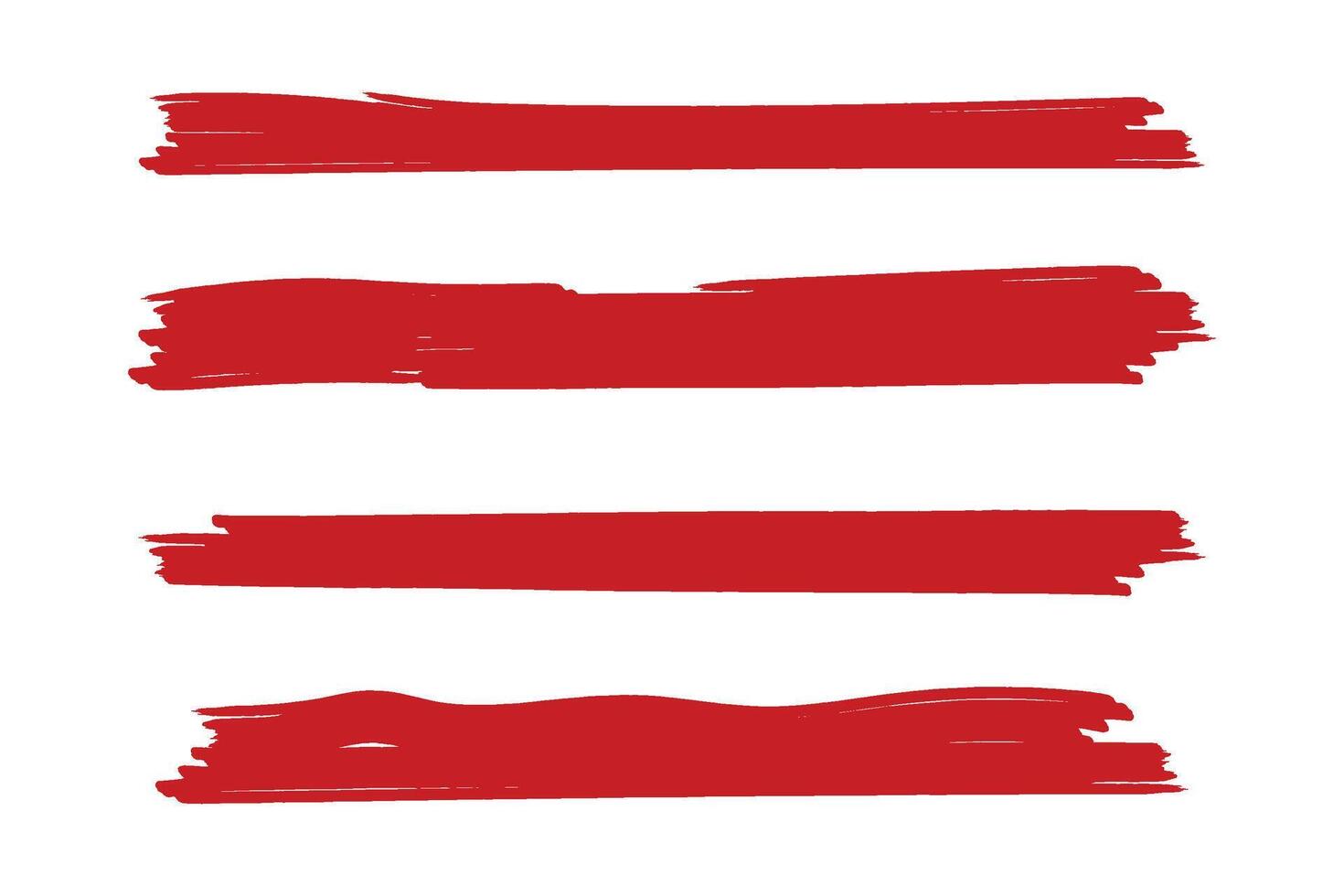 Set of hand drawn brush strokes, design element vector