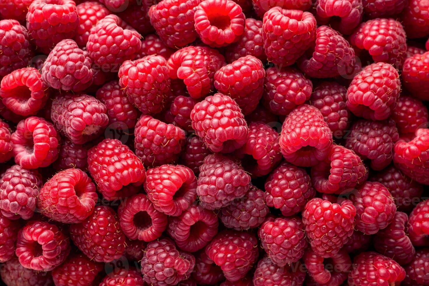 Background of fresh sweet red raspberries photo