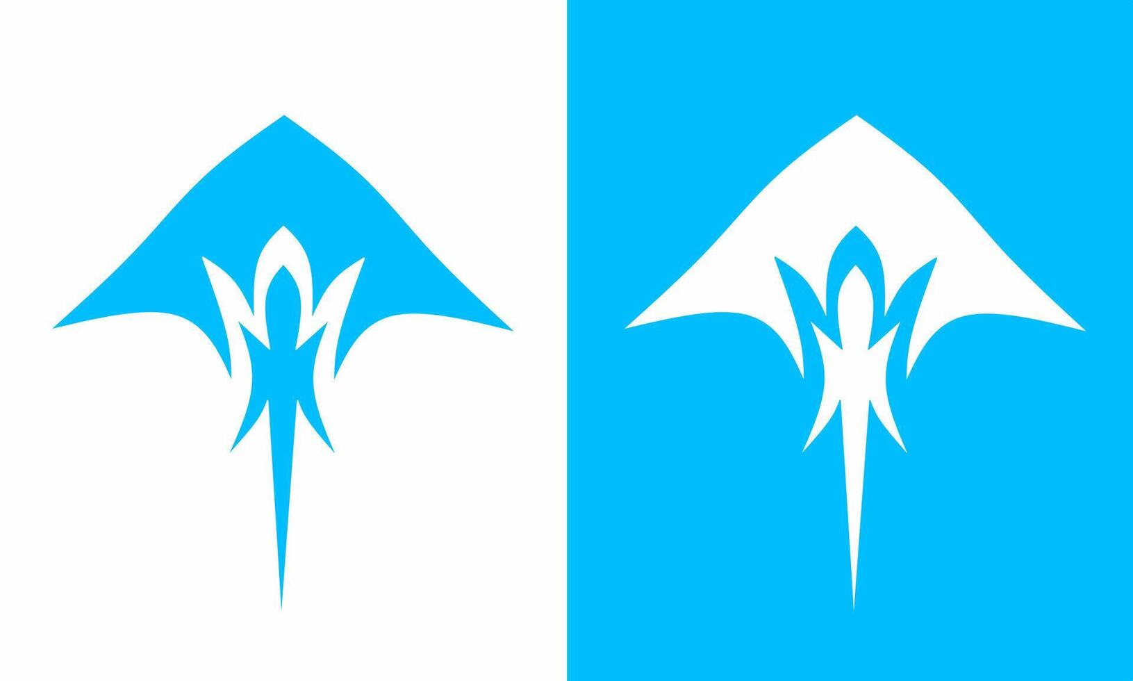 illustration graphic of template logo design stingray symbol vector